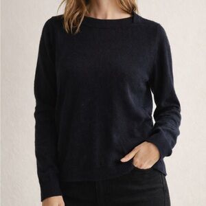 Eric Bompard cachemire Classic Crewneck Women's Sweater in Navy  Size S